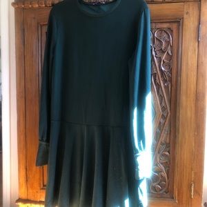 NEW ZARA Evergreen Mid-Length Soft Dress- NWOT